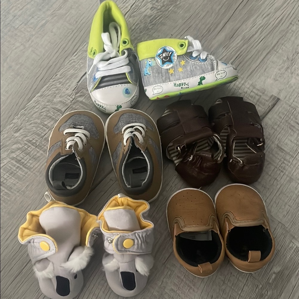 Brown and Tan Kids Shoes